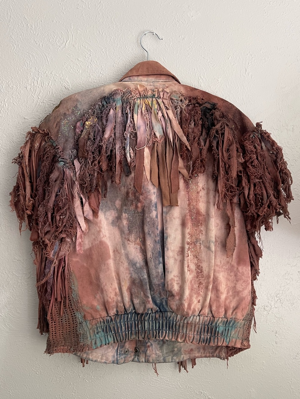Vintage S.B.I. Embellished Wearable Art Vest 100% Cotton Fringed Boho Patchwork - Picture 5 of 8